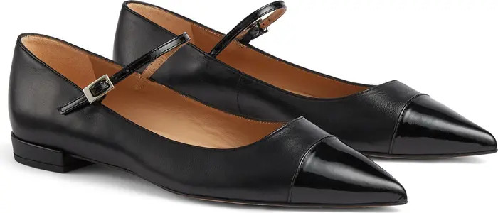 Monty Pointed Cap Toe Mary Jane Flat (Women) | Nordstrom