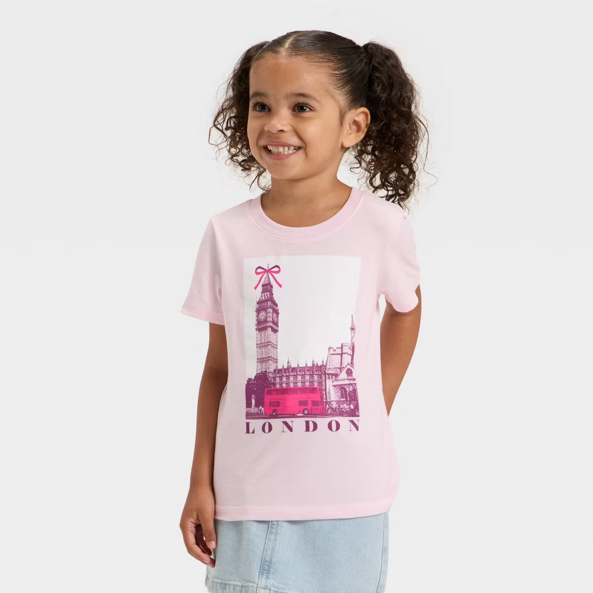 Toddler Girls' London Graphic T-Shirt - Cat & Jack™ Light Pink | Target