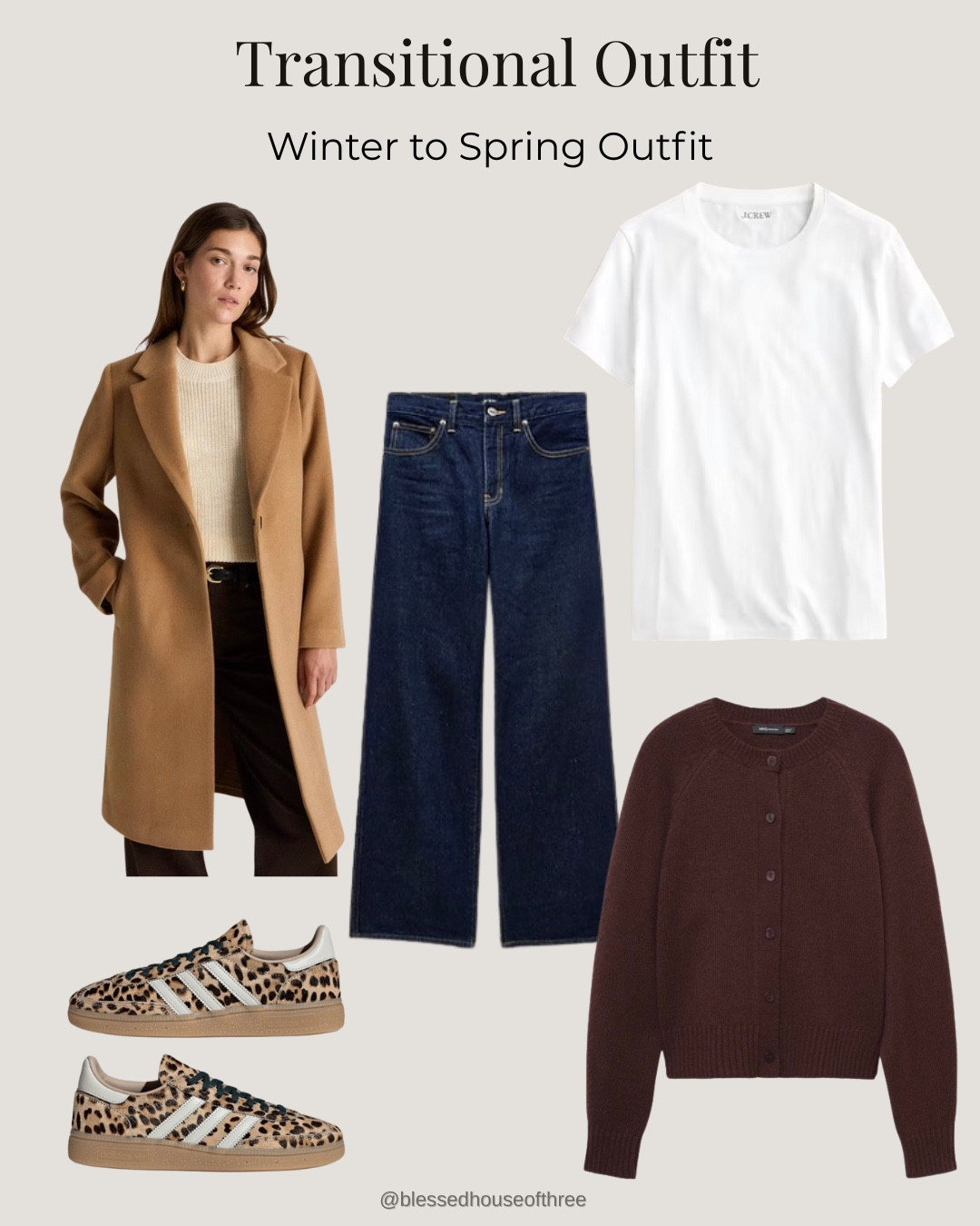 This winter to spring transitional outfit is built around timeless neutral staples that work now and straight into spring, featuring a camel coat layered over a lightweight knit and white tee, classic dark denim, and comfortable leopard sneakers for everyday wear. I finished the look with warm neutral accessories including a brown shoulder bag, gold jewelry, chic sunglasses, and a soft everyday fragrance, making this an easy outfit formula for errands, casual days, travel, or school drop-offs when the weather is still unpredictable but you want a polished look. Save this post for easy outfit inspiration and shop all the exact pieces linked here.

#LTKmomlife #LTKWorkwear #LTKSeasonal