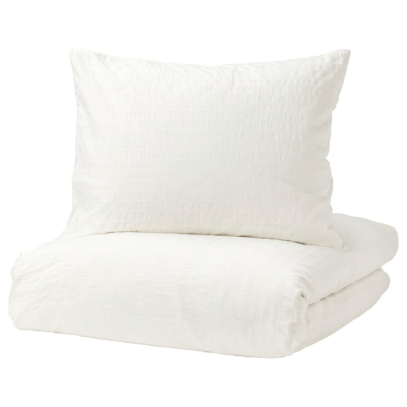 OFELIA VASS Duvet cover and pillowcase(s), white, Full/Queen (Double/Queen) | IKEA US