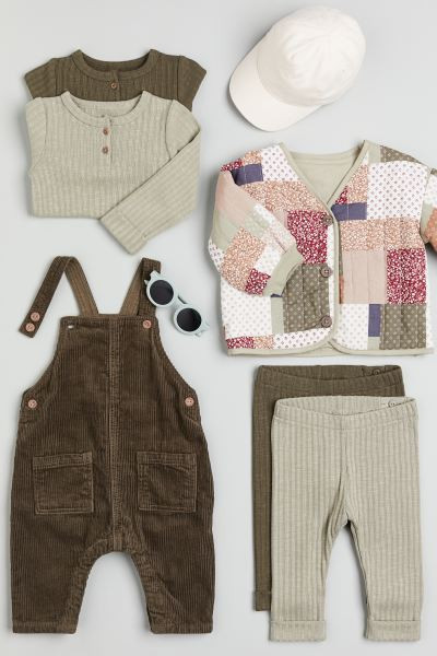 2-pack Leggings - Dark beige/light beige - Kids | H&M US | H&M (US + CA)