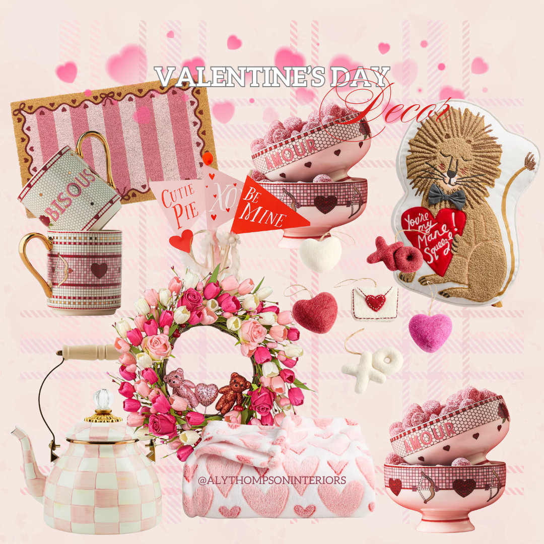 Valentine's Day | Valentine's Day Decor | Valentine's Day Gifts | Valentine's Day for Her | Gifts for Her | Pink Wreath | Checkered | Tiled Mug | Pottery Barn | Be Mine 

 #LTKGiftGuide #LTKHoliday #LTKSeasonal