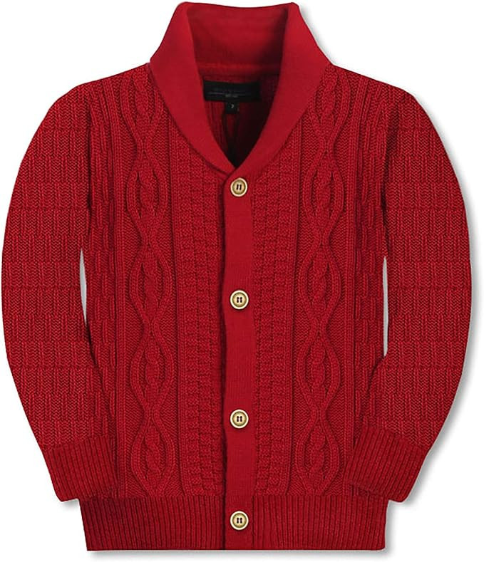 Gioberti Kids and Boys 100% Cotton Knitted Shawl Collar Cardigan Sweater | Amazon (US)