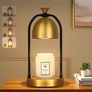 Hong-in Gold Candle Warmer Lamp with Timer-Modern Room Decor Aesthetic Vintage, Gifts for Women,D... | Amazon (US)