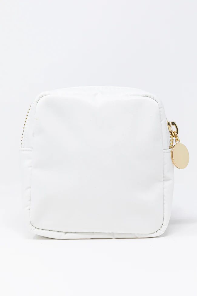 White Mini Pouch DOORBUSTER | Pink Lily