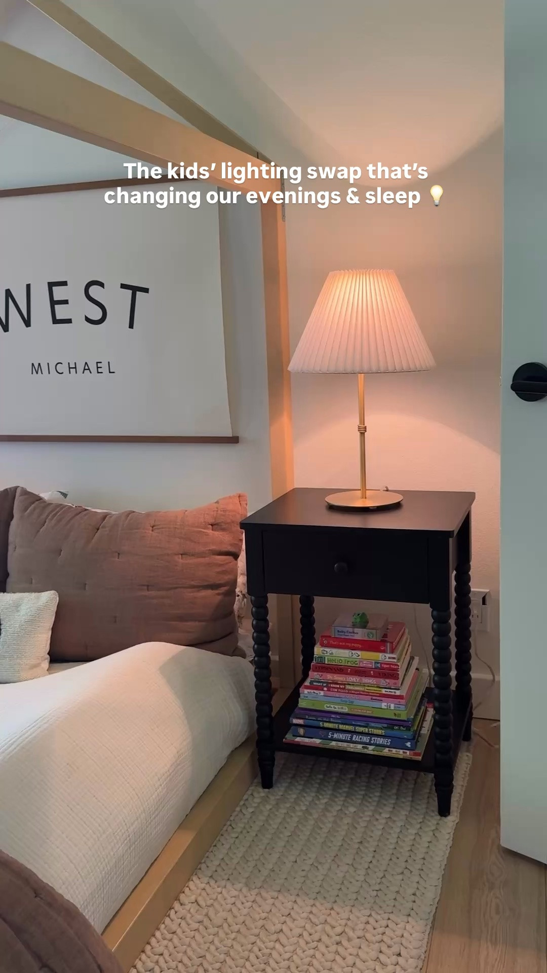 As we wrap up this Sunday evening, I wanted to share a simple swap that’s been transforming our family’s wind-down time: I swapped the bulbs in Ford and West’s bedrooms for circadian rhythm-friendly lighting — and our evenings (and sleep!) feel so much calmer already 💡

Here’s why I made the switch:
Kids’ brains and bodies are extra sensitive to light cues. Harsh blue-heavy LEDs in the evening can mess with their natural circadian rhythm, making it harder to wind down, fall asleep, and stay asleep. By switching to full-spectrum bulbs we’re gently supporting their sleep hormones, nervous system, and overall calm🤍

The result? Smoother bedtimes, better sleep quality, and happier mornings for all of us. It’s such a simple, low-tox swap that fits right into our family rhythm 🌙 One bulb at a time, we’re creating a more supportive home sanctuary — progress over perfection, always.

#LowToxLiving #CircadianRhythm #NervousSystemHealth

#LTKKids #LTKHome