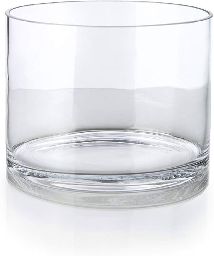 Serene Spaces Living Clear Glass Cylinder Vase, Use for Floral Arrangements or as Candle Holder, ... | Amazon (US)