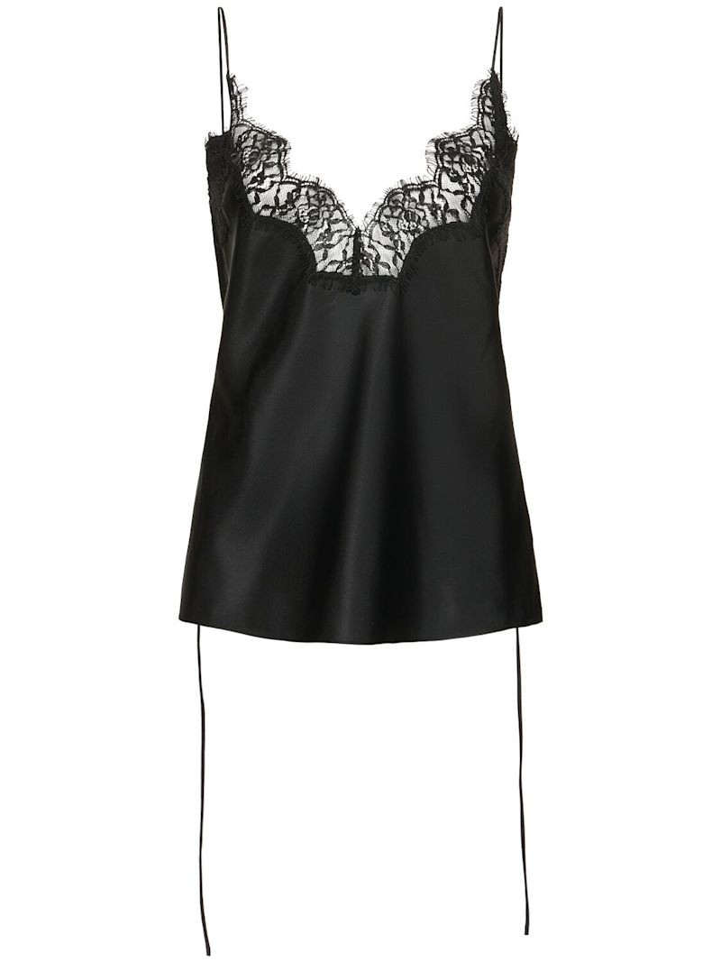 Silk lace camisole top | Luisaviaroma