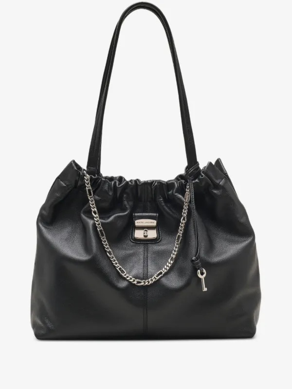 The Cristina chain-embellished drawstring shoulder bag | Farfetch Global