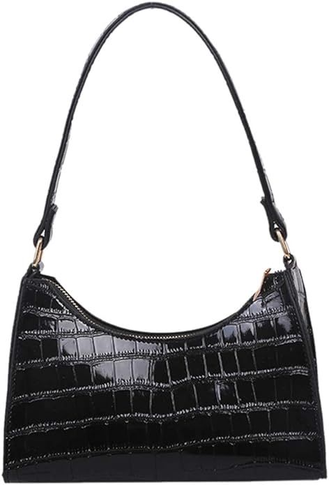 Everpertuk Women's Retro Shoulder Bag, Women's Shoulder Bag, Crocodile Pattern Leather Underarm P... | Amazon (DE)