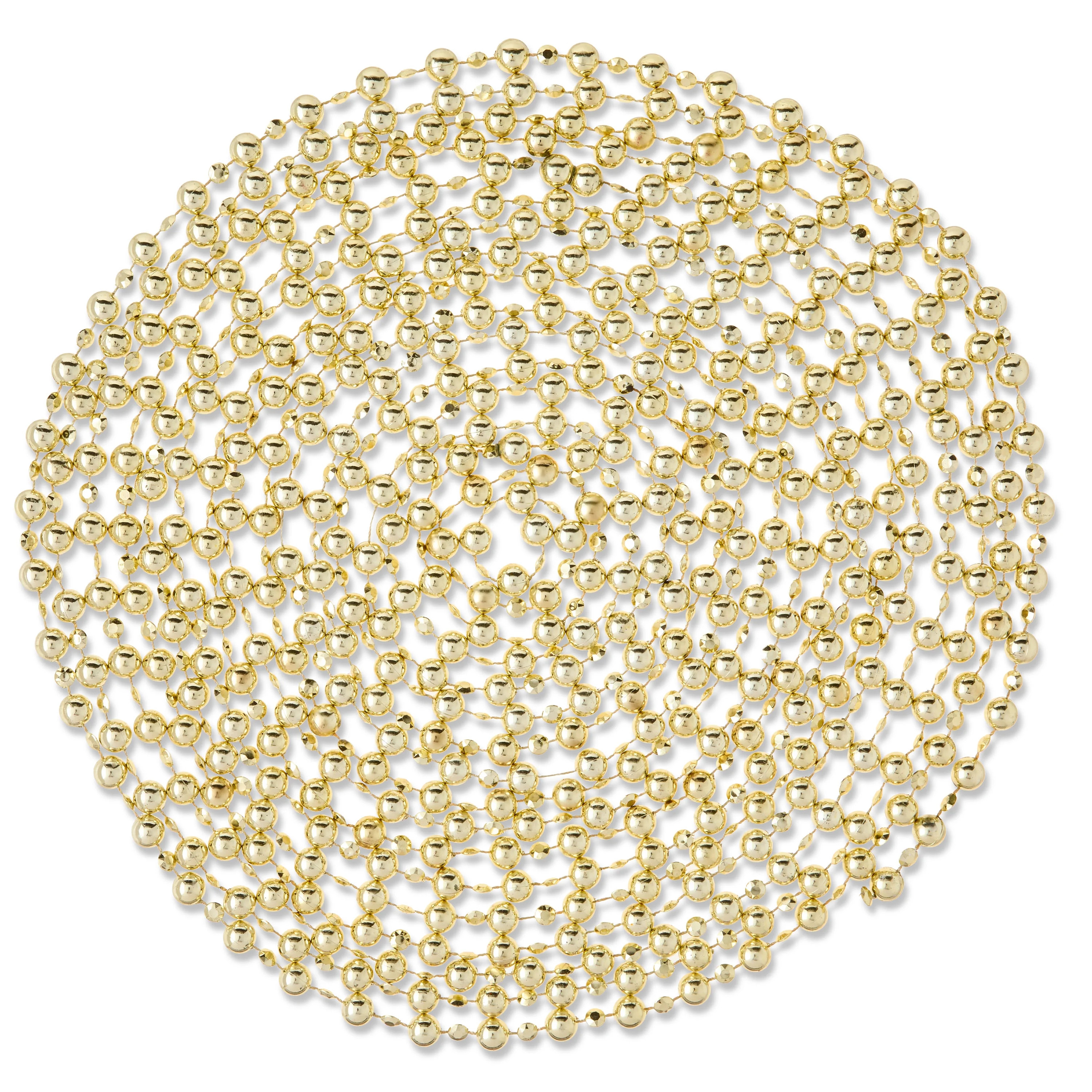 Plastic Bead Christmas Garland, Gold, 35', by Holiday Time | Walmart (US)