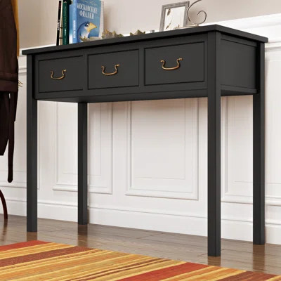 Sadie 39.4" Solid Wood Console Table Andover Millsâ¢ Color: Black | Wayfair North America