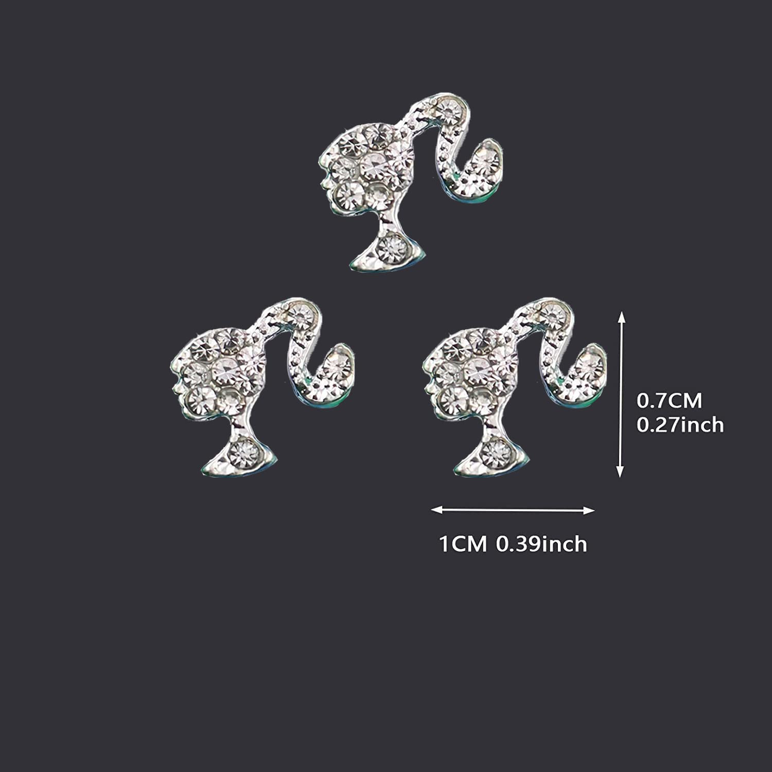 LIFOOST 3D Head Nail Charms 20 PCS Cute Nail Charms Kawaii Metal Nail Decorations for Acrylic Nai... | Amazon (US)