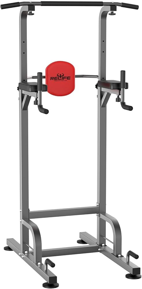 RELIFE REBUILD YOUR LIFE Power Tower Pull Up Bar Station Workout Dip Station for Home Gym Strengt... | Amazon (US)