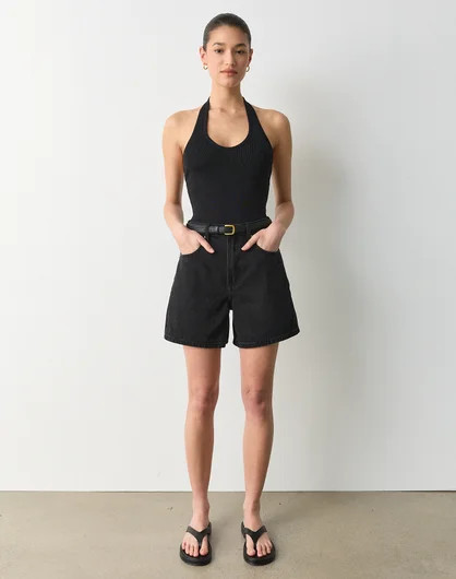 High Rise A Line Denim Short | Glassons (Australia)