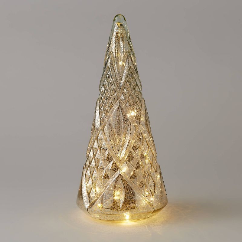 15" Pre-lit Glass Christmas Tree Silver - Wondershop™ | Target