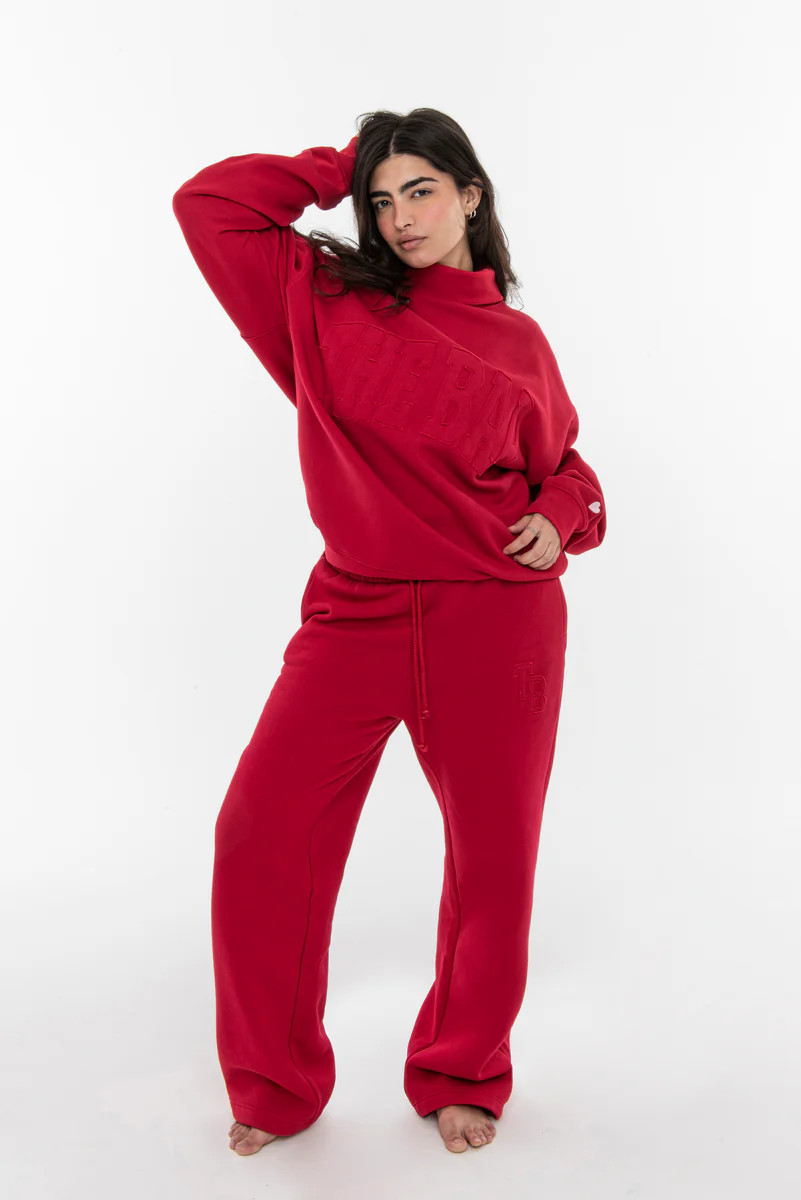 CHARLES HIGHEST NECK HERITAGE SWEATSHIRT RUBY | The Bar