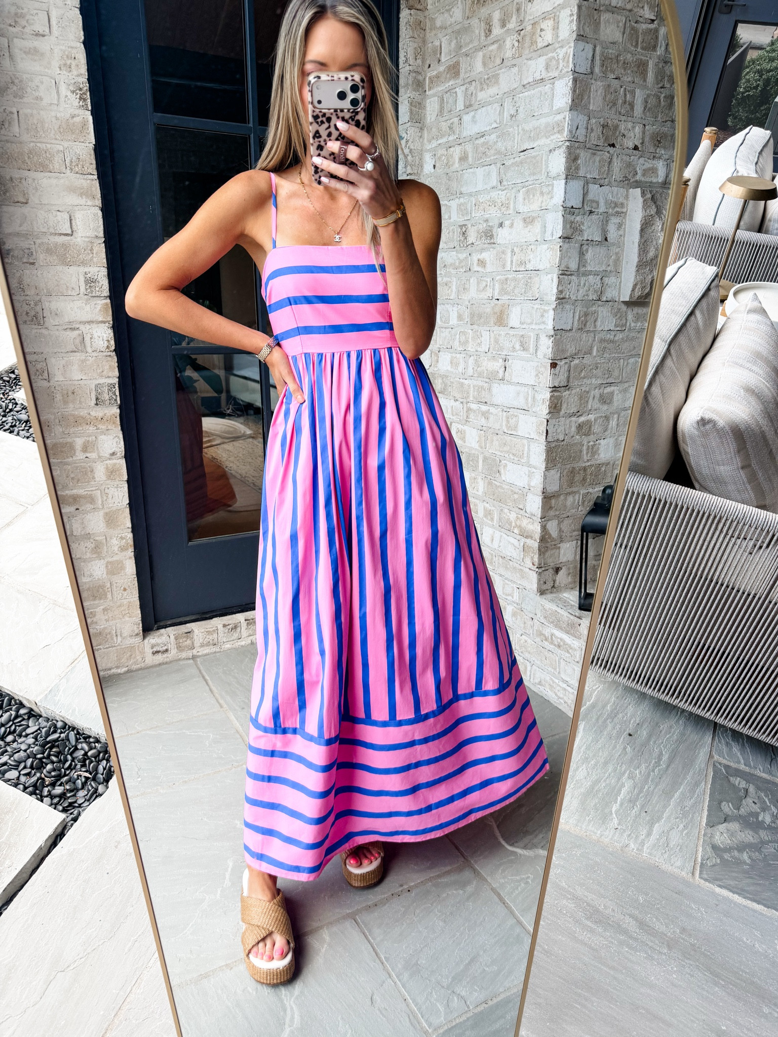 Colorful and casual striped Easter dress option!🐰💜🌸