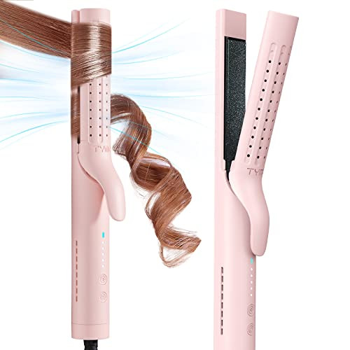 TYMO Airflow Curling Iron for Lasting Curls - Ceramic Flat Iron Hair Straightener and Curler 2 in... | Amazon (US)