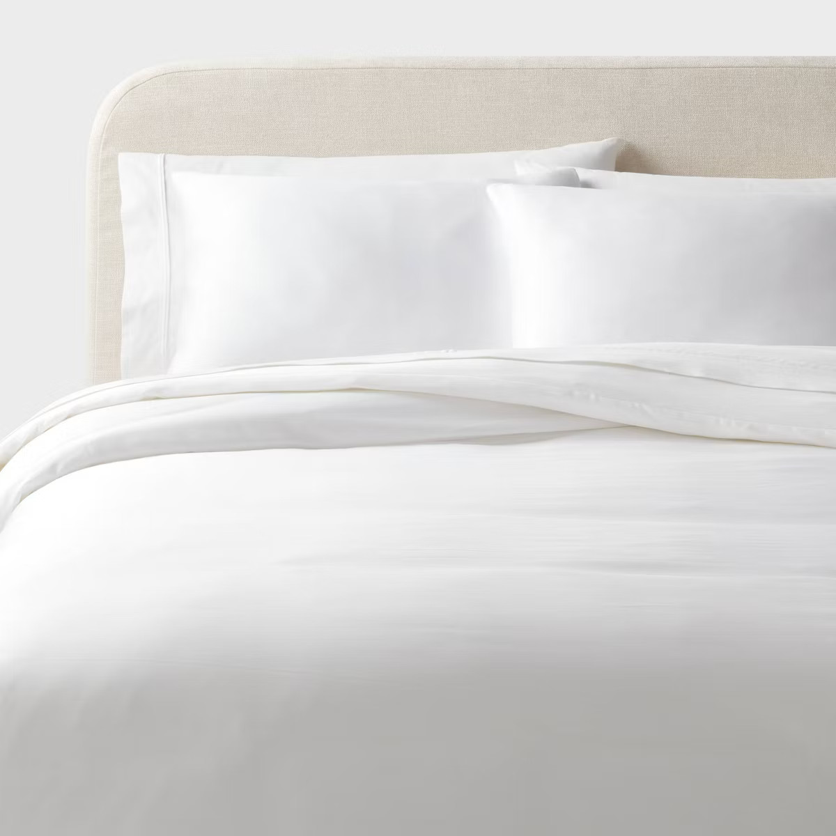 King TENCEL™ Duvet Cover and Sham Set White - Threshold™: OEKO-TEX Certified, Cooling Satin W... | Target