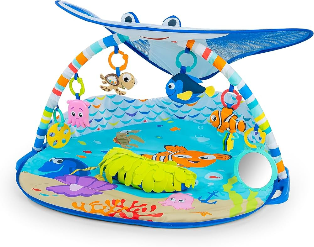 Bright Starts Disney Baby Finding Nemo Mr. Ray Ocean Lights & Music Gym, Ages Newborn + | Amazon (US)