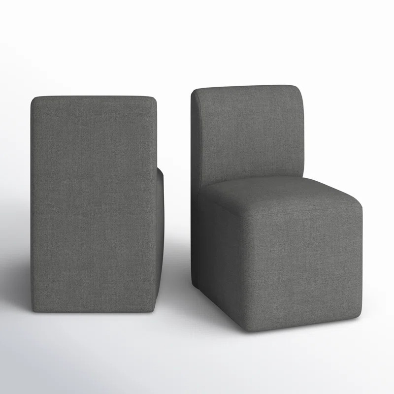 Bralan Polyester Blend Upholstered Back Dining Chair with Casters | Wayfair North America