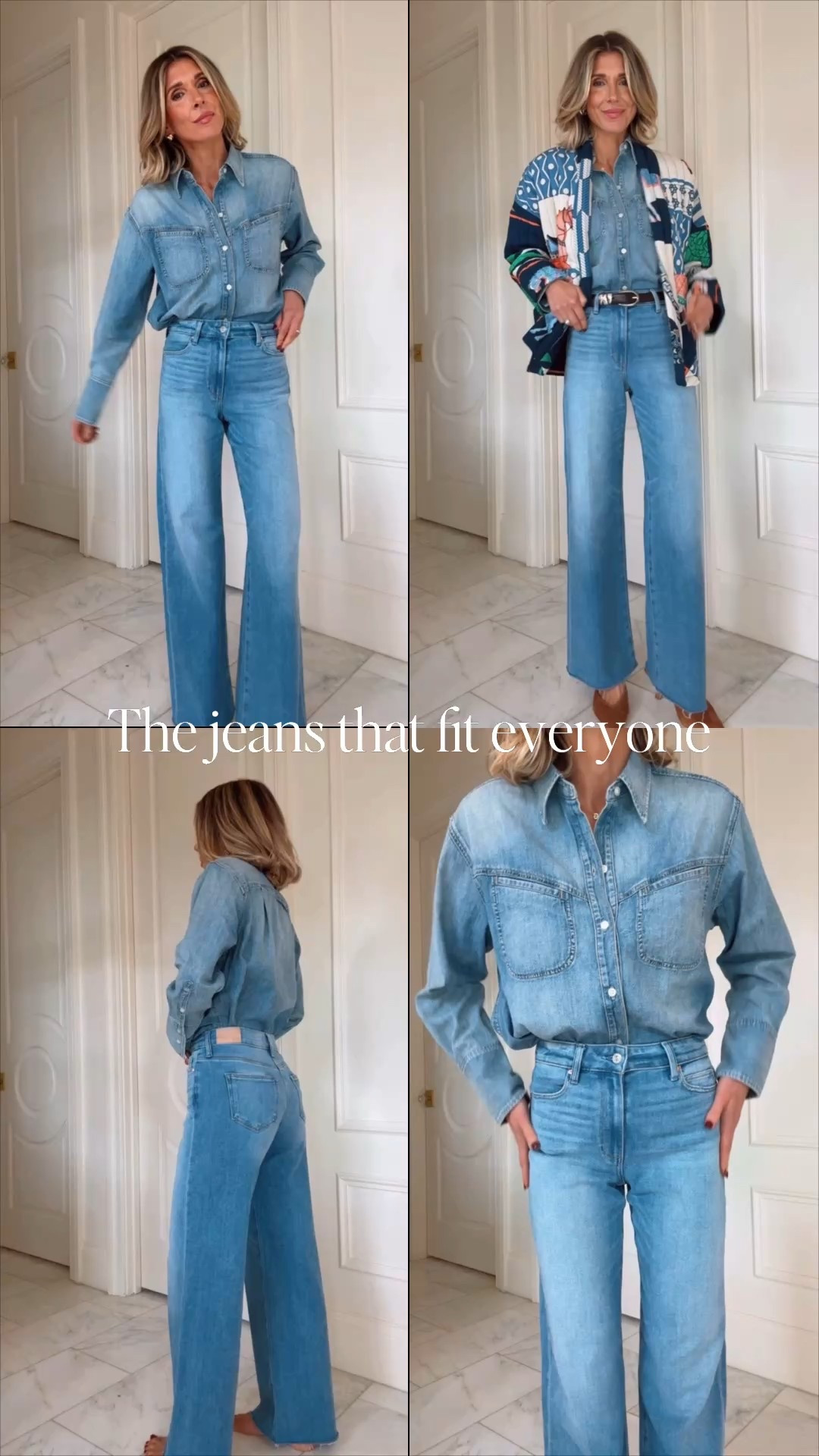 The jeans that fit everyone- so flattering and a year round wash! Fit tts 
