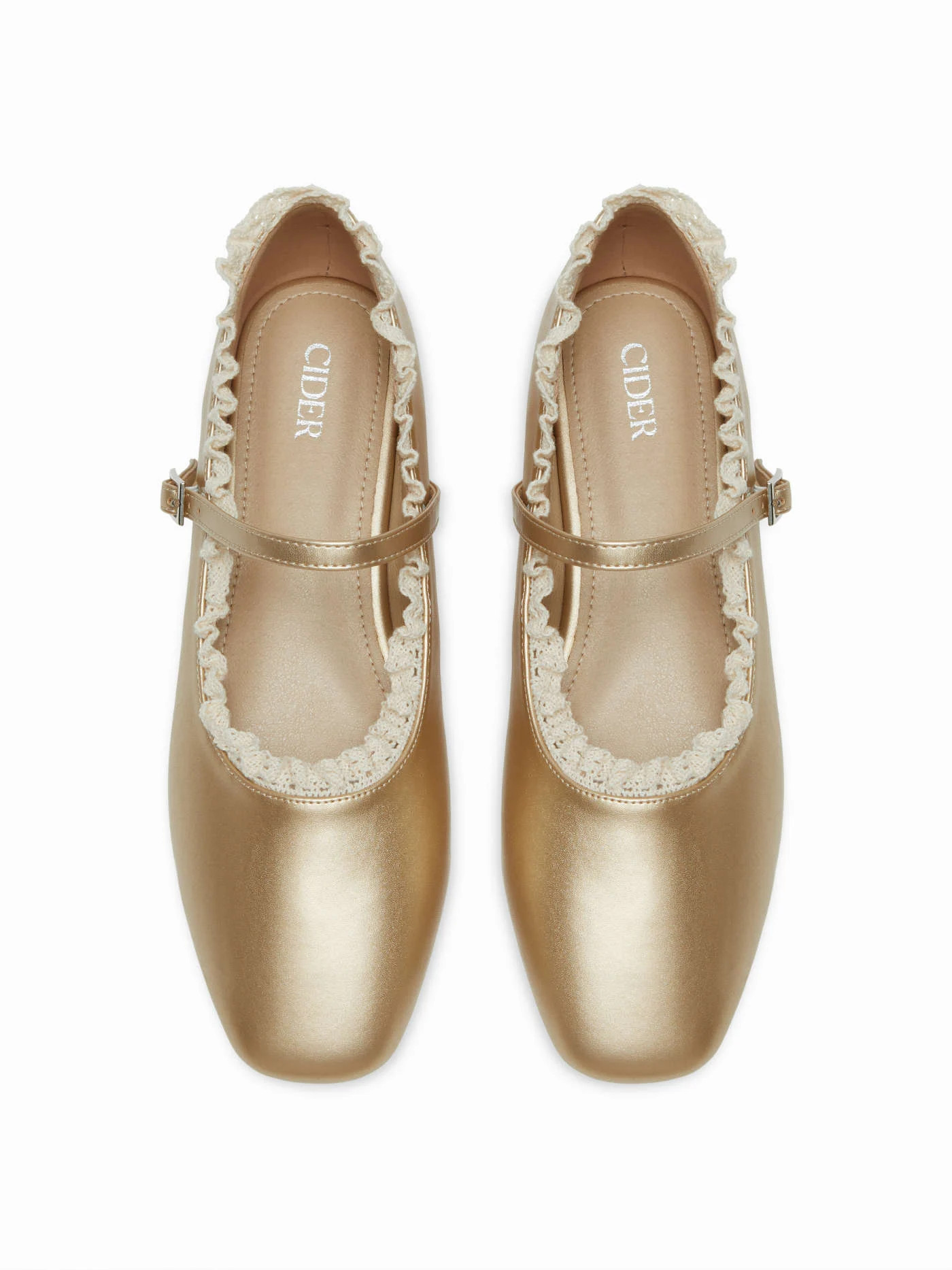 ROUND TOE LACE MARY JANES | Cider