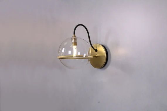 Wall Lighting Globe Lamp Gold Brass Vanity Light Fixture | Etsy | Etsy (US)