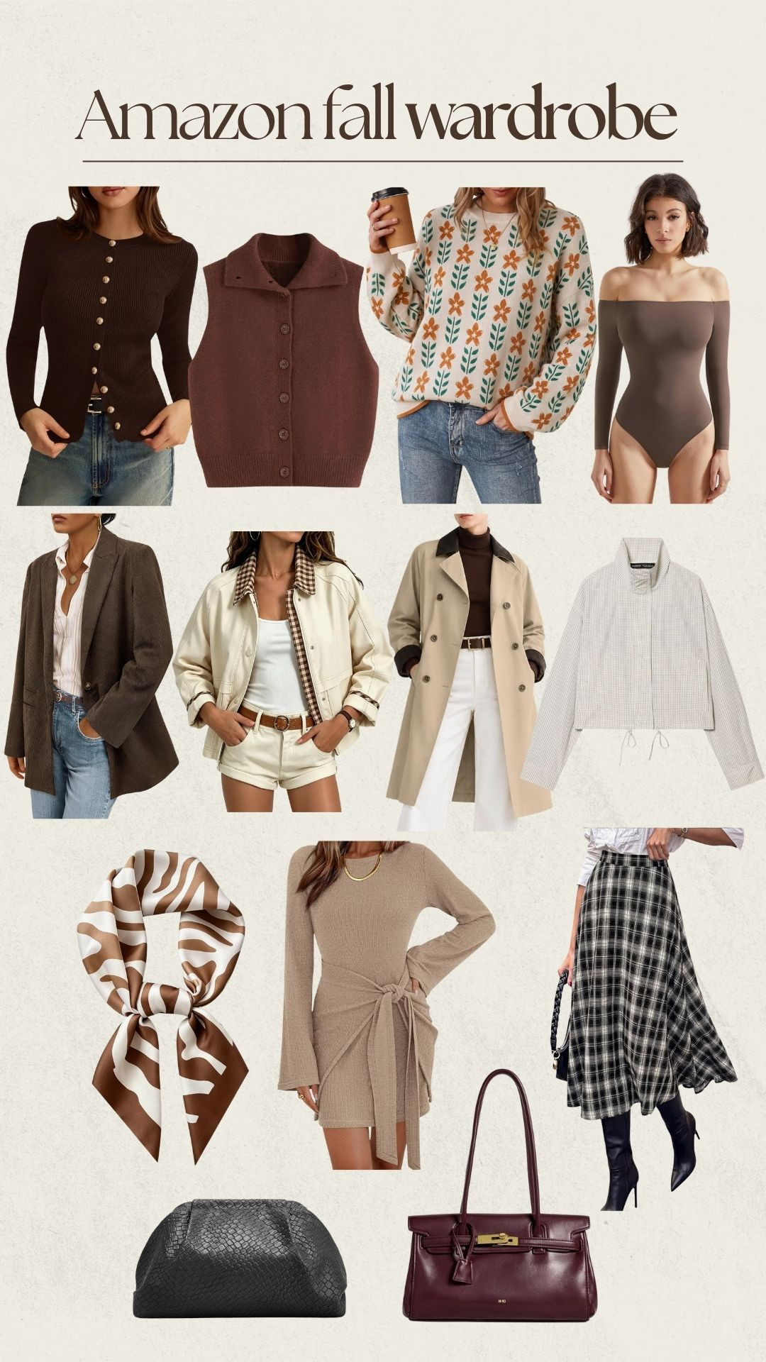 Amazon Fall Wardrobe Roundup!

Everything you need for fall from Amazon! Linking the cardigans and vests, floral sweater, trench coats, plaid skirt, wrap dress, silk scarf, and bags I'm loving this season.

#AmazonFallFashion #AmazonFashionFinds #FallWardrobe #FallOutfitIdeas #TrenchCoat #FallFashionEssentials #AmazonFinds #CozyFallStyle 

 #LTKootd #LTKSeasonal