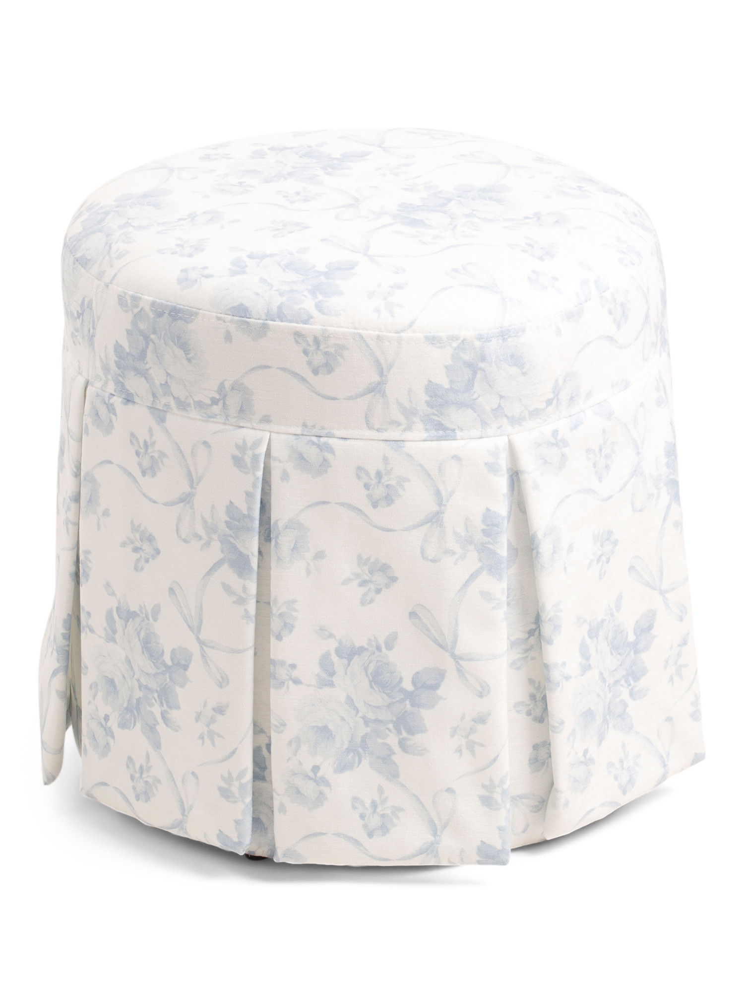 17in Juliet Floral And Bow Print Skirted Ottoman | Poufs & Ottomans  | Marshalls | Marshalls