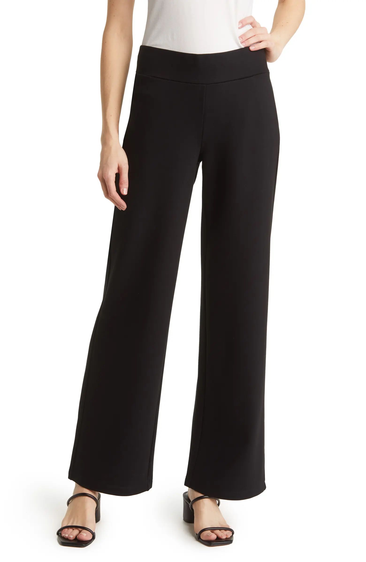 Relaxed Wide Leg Ponte Pants | Nordstrom