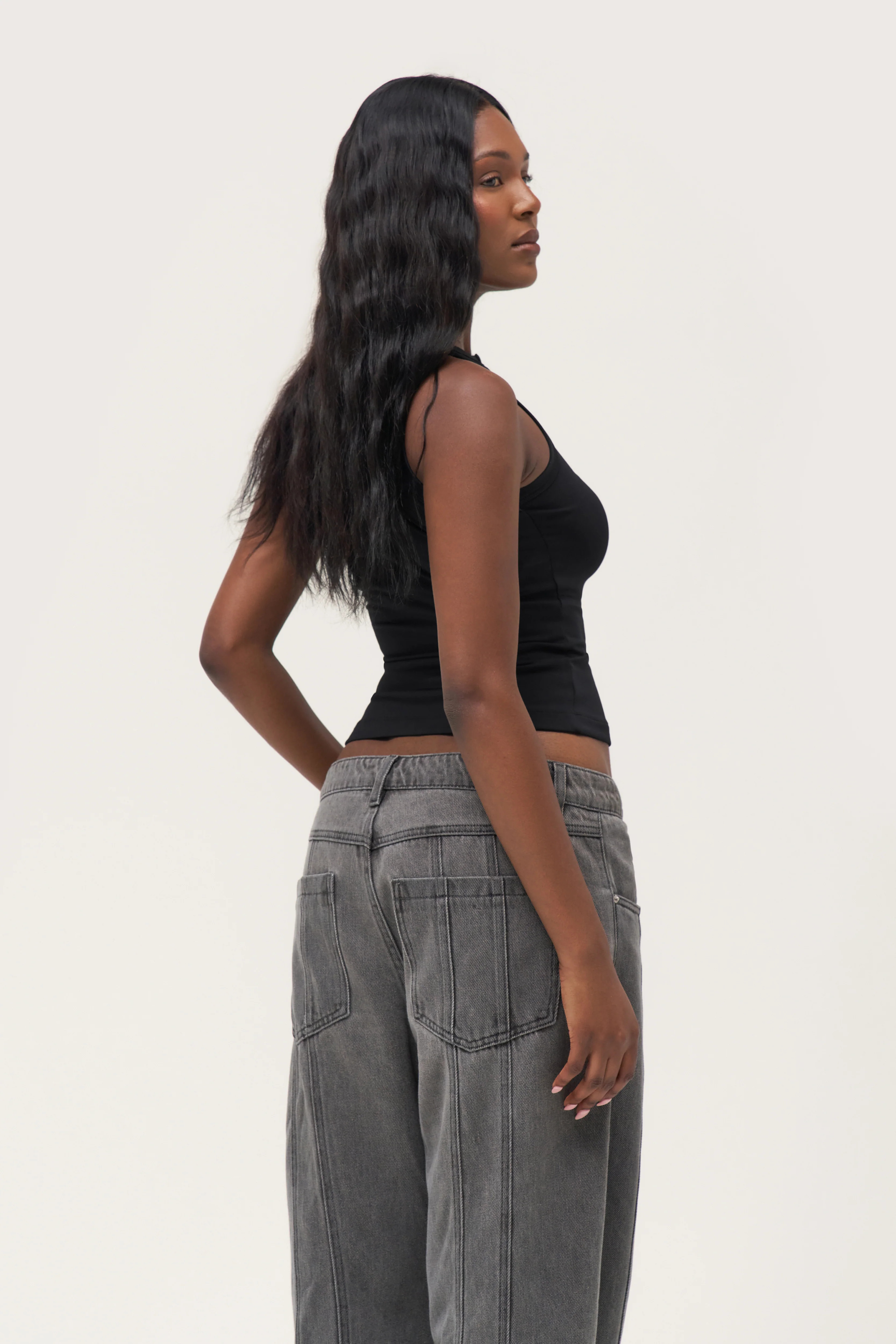 Contour Popper Top - Black | Maebe