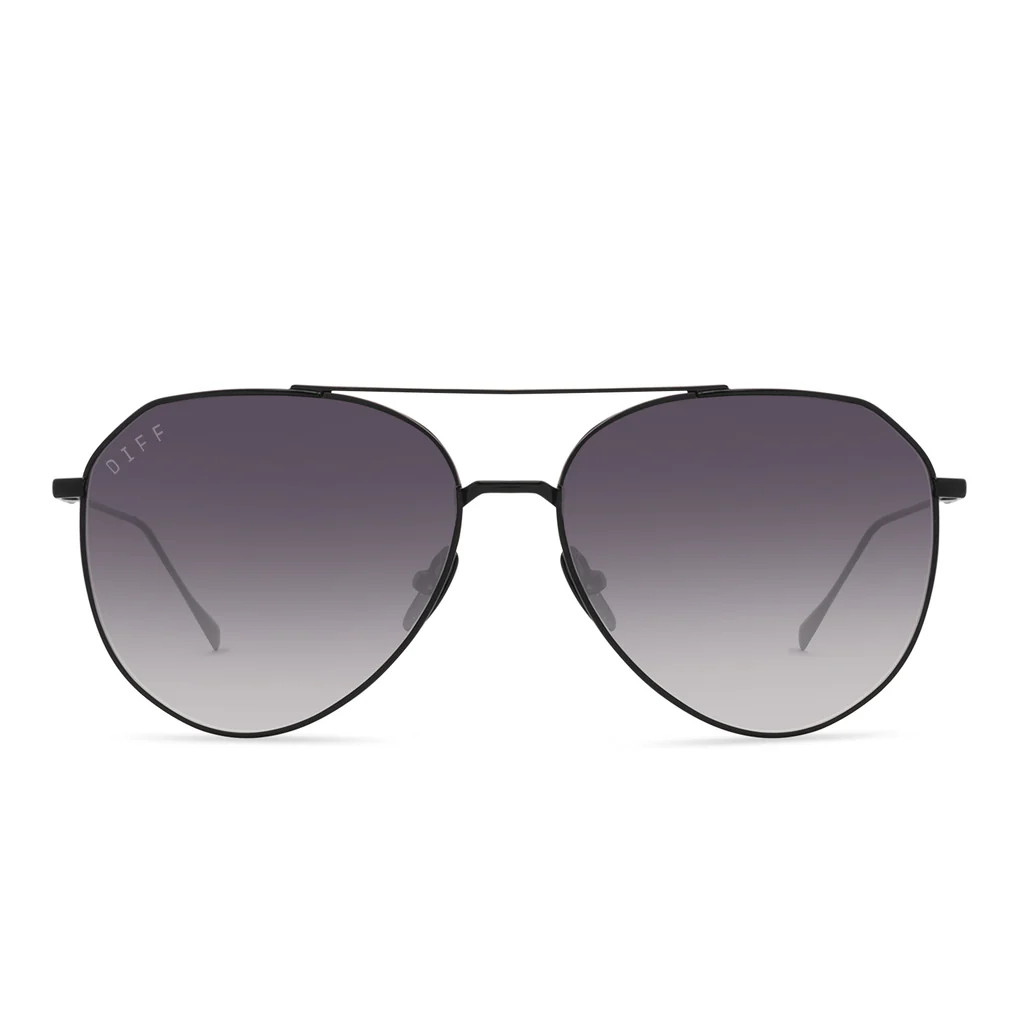 COLOR: black   grey gradient sharp sunglasses | DIFF Eyewear