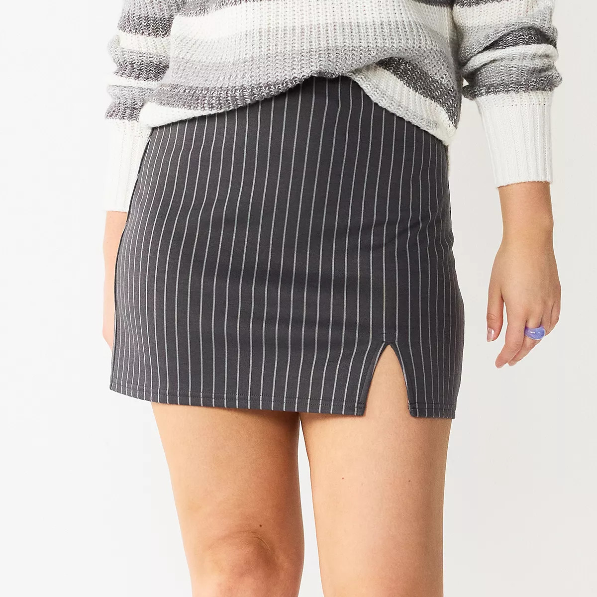 Juniors' SO® Notched A-Line Mini Skirt | Kohl's