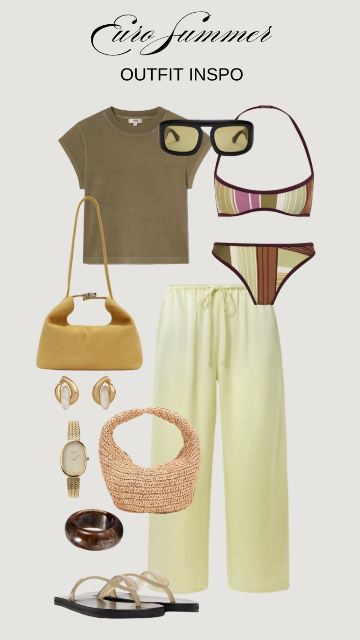 Euro Summer is here! Providing you all the inspo all summer long - loving these things & bikini, definitely adding them to my euro summer capsule! 

#LTKAroundTheWorld #LTKstyletip #LTKswimwear