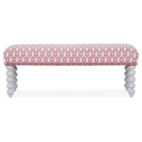 Carly Upholstered Spindle Bench | One Kings Lane