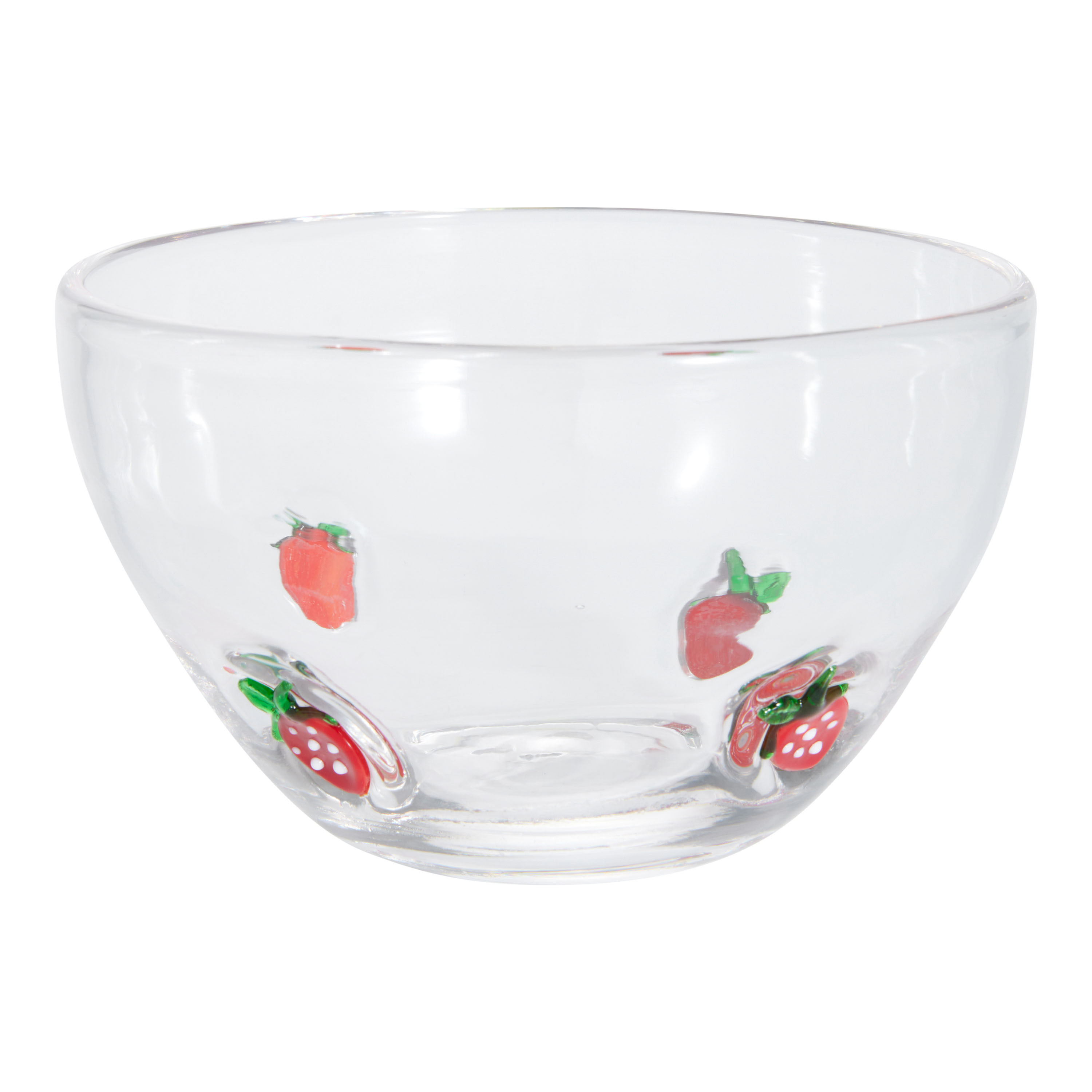 Charm Strawberry Inlay Glass Bowl | World Market