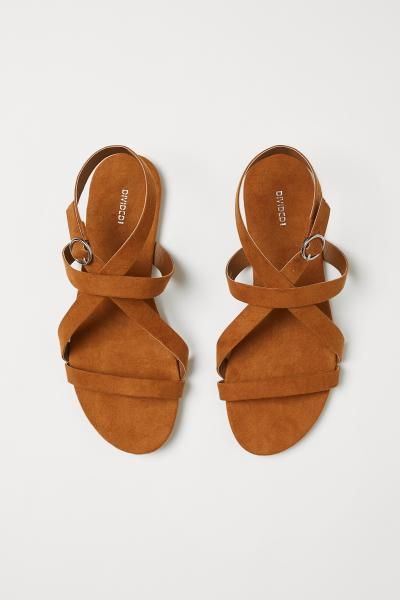 Strappy Sandals - Light brown -  | H&M US | H&M (US)