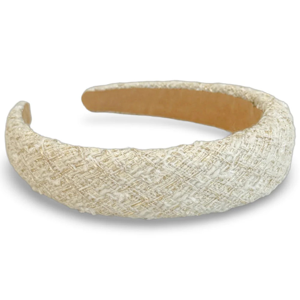 Padded Headband - White Check | Headbands of Hope