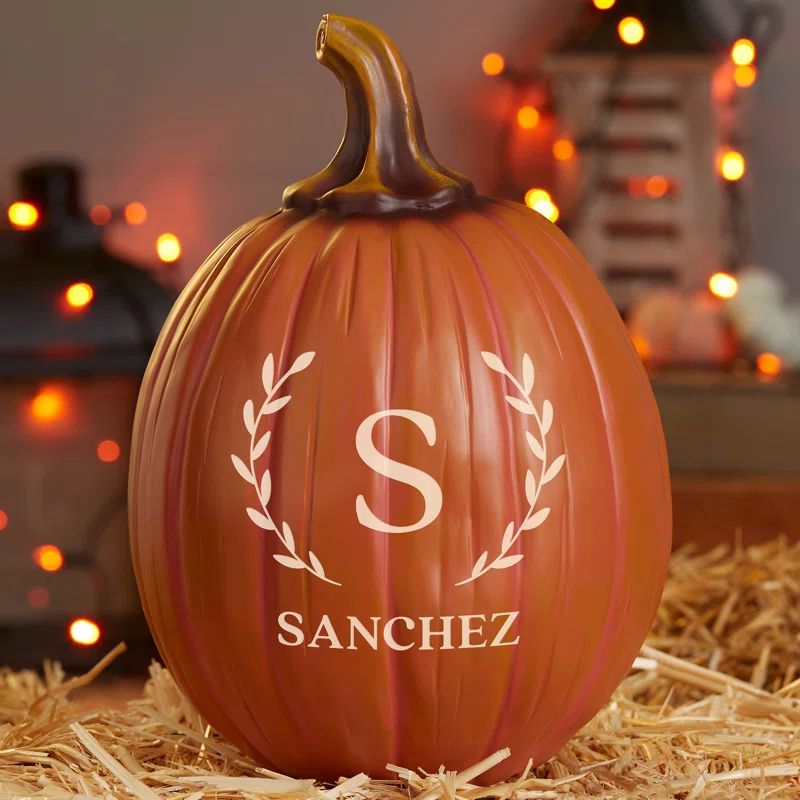 Laurel Initial Personalized Monogram Pumpkins | Wayfair North America