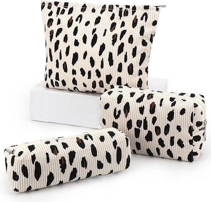 EIMMBD Makeup Bag 3 Pieces Large Capacity Cosmetic Bags Makeup Pouch for Purse Travel Toiletry Ba... | Amazon (US)