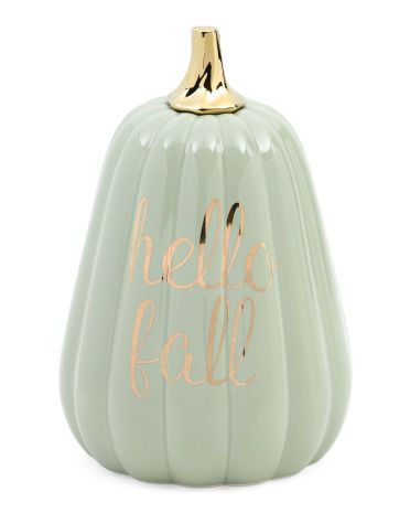 Ceramic Hello Fall Pumpkin | TJ Maxx