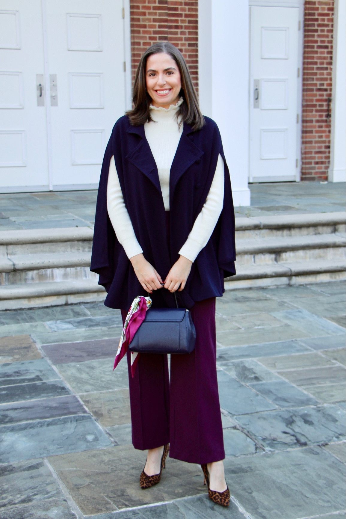 Cape, turtleneck, wool turtleneck, high waisted pants, burgundy pants, Ann Taylor pants, red pants, cheetah pumps, leopard pumps, leopard heels, cheetah heels, holiday outfit, Christmas outfit, thanksgiving outfit, workwear outfit, office style

#LTKHoliday #LTKSeasonal #LTKfindsunder100