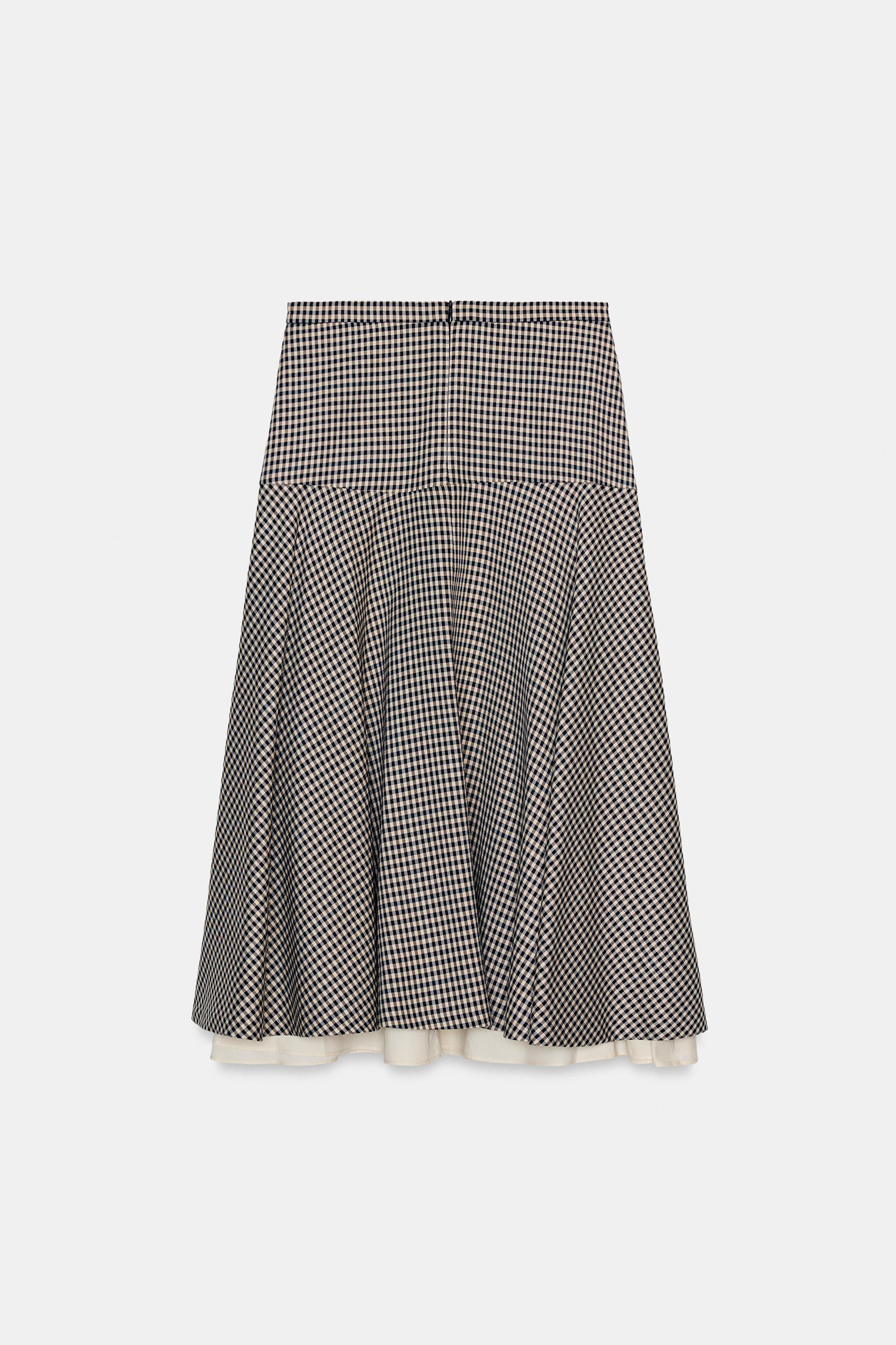 COMBINATION PLAID SKIRT ZW COLLECTION | Zara US