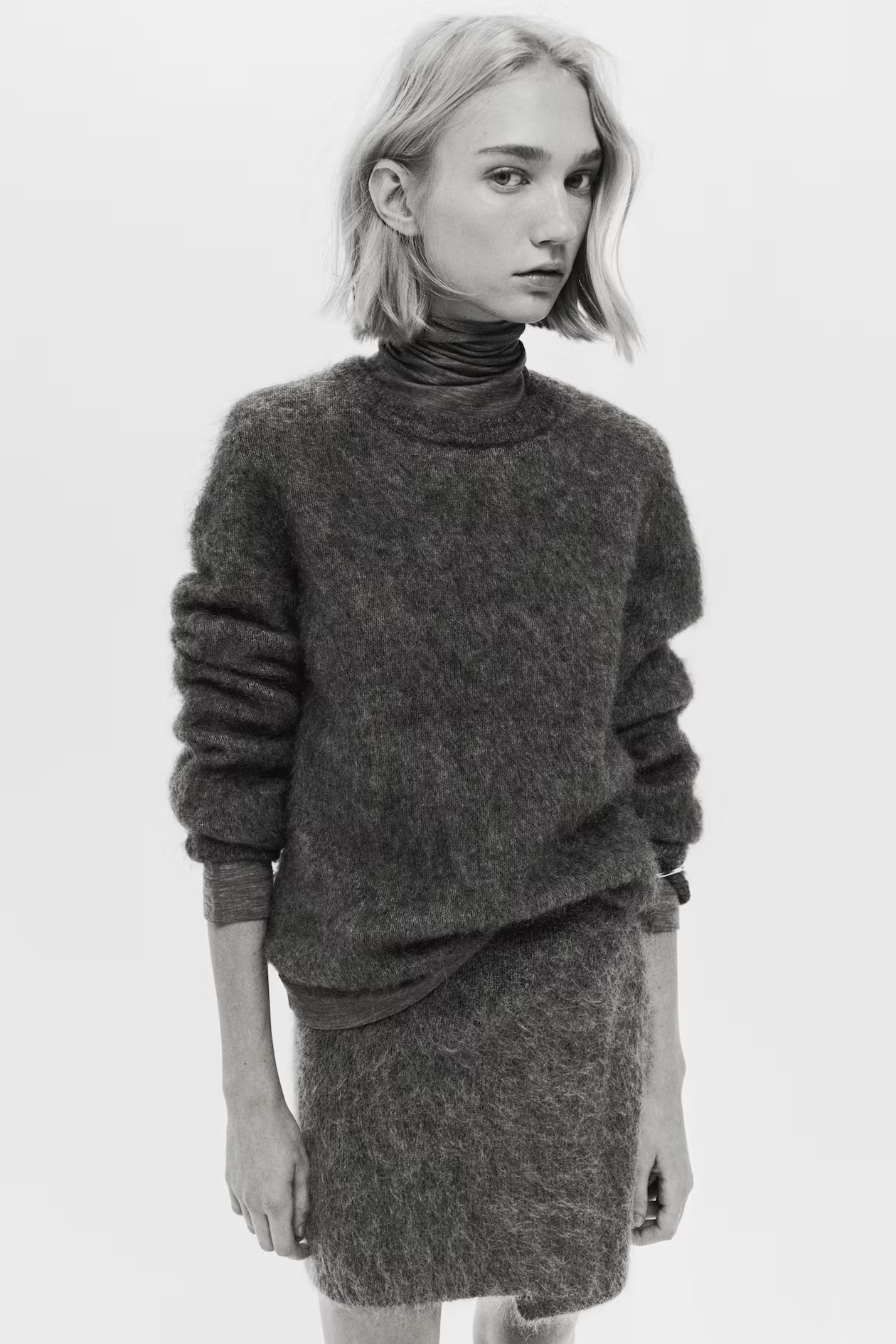 Mohair-Blend Mini Skirt | H&M (US + CA)