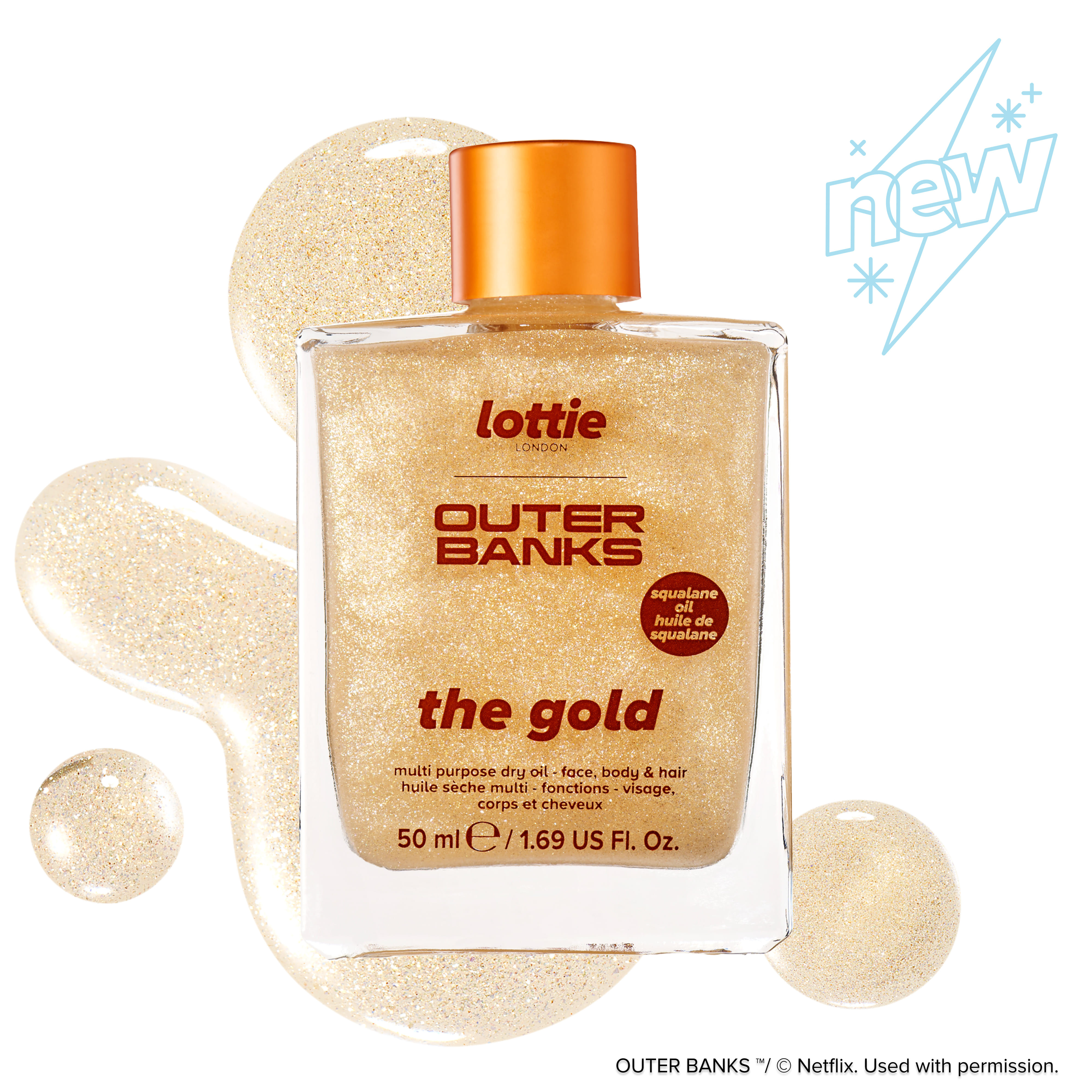 Lottie London X Outer Banks The Gold Body Dry Oil, 50ml | Walmart (US)