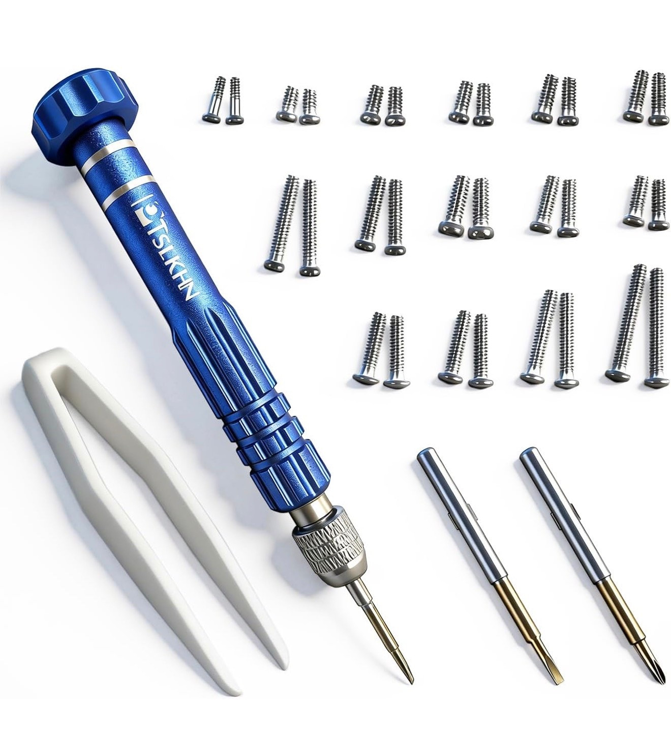 PTSLKHN Eye Glass Repairing Kit, S2 Steel Screwdriver with 15 Types of Screws, Precision Eyeglass Repair Tool Set (Blue 2in1-screws)

#LTKHome #LTKSaleAlert #LTKActive