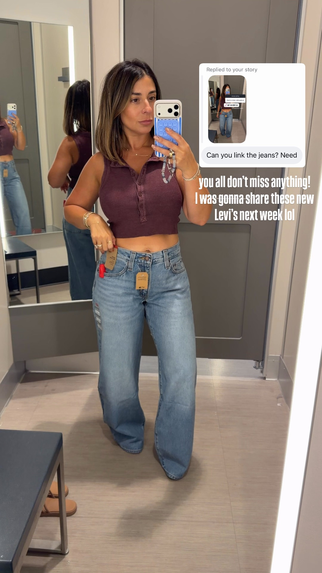 New @Levi's jeans are a mid rise and balloon style fit. In my tts 27