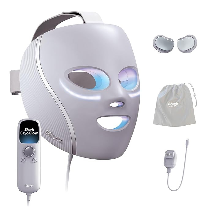 Shark CryoGlow LED Face Mask with Under-Eye Cooling, Anti-Ageing & Blemish Repair, Red & Blue LED... | Amazon (US)